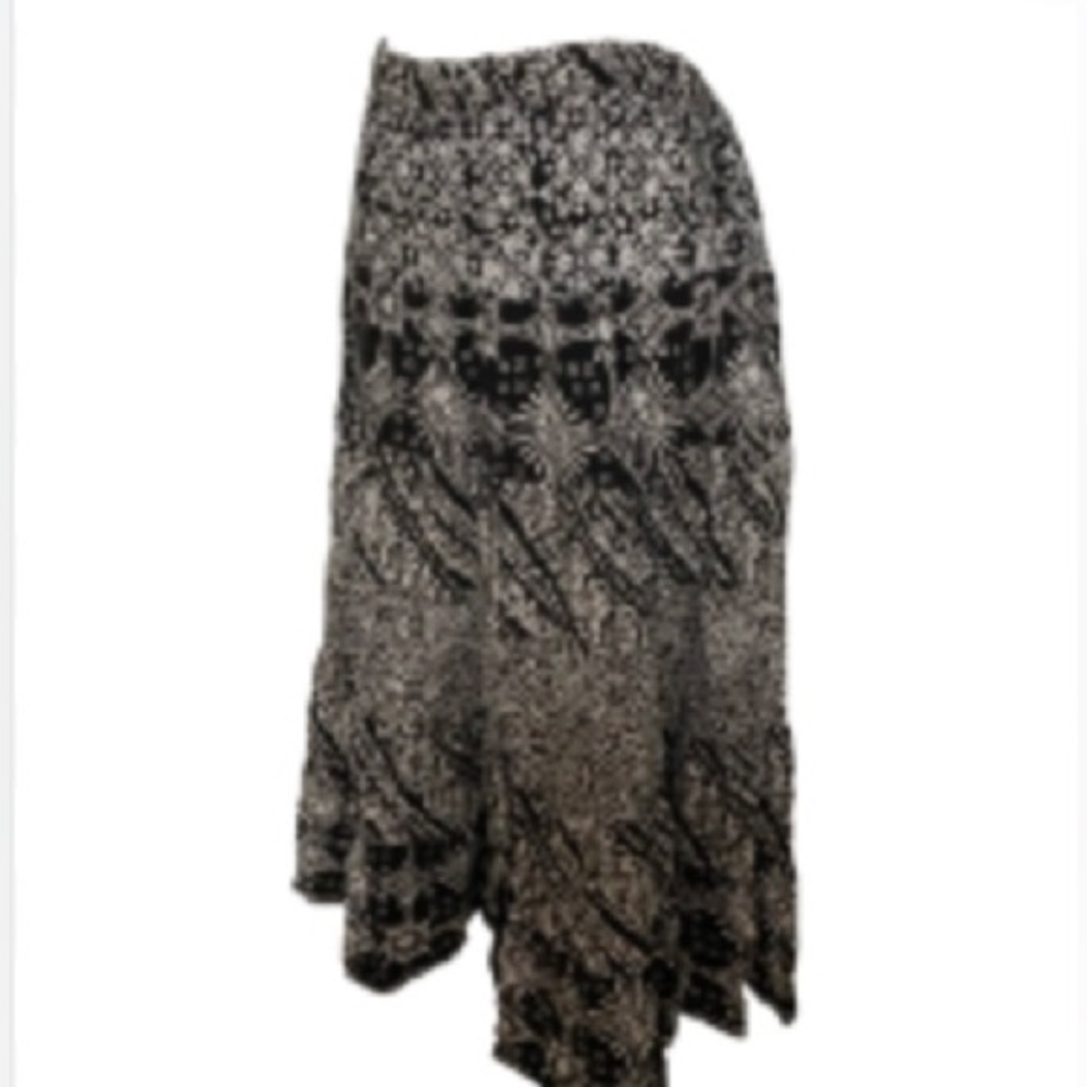 EUC Carole Little Black & White Cotton Maxi Skirt Size XL - Picture 4 of 8